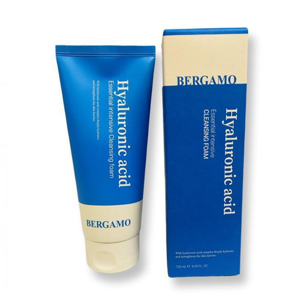 Bergamo Intensive Hyaluronic Acid Clenaser Foam 120ml,Интенсивная пенка для умывания с гиалуроновой кислотой 120 мл