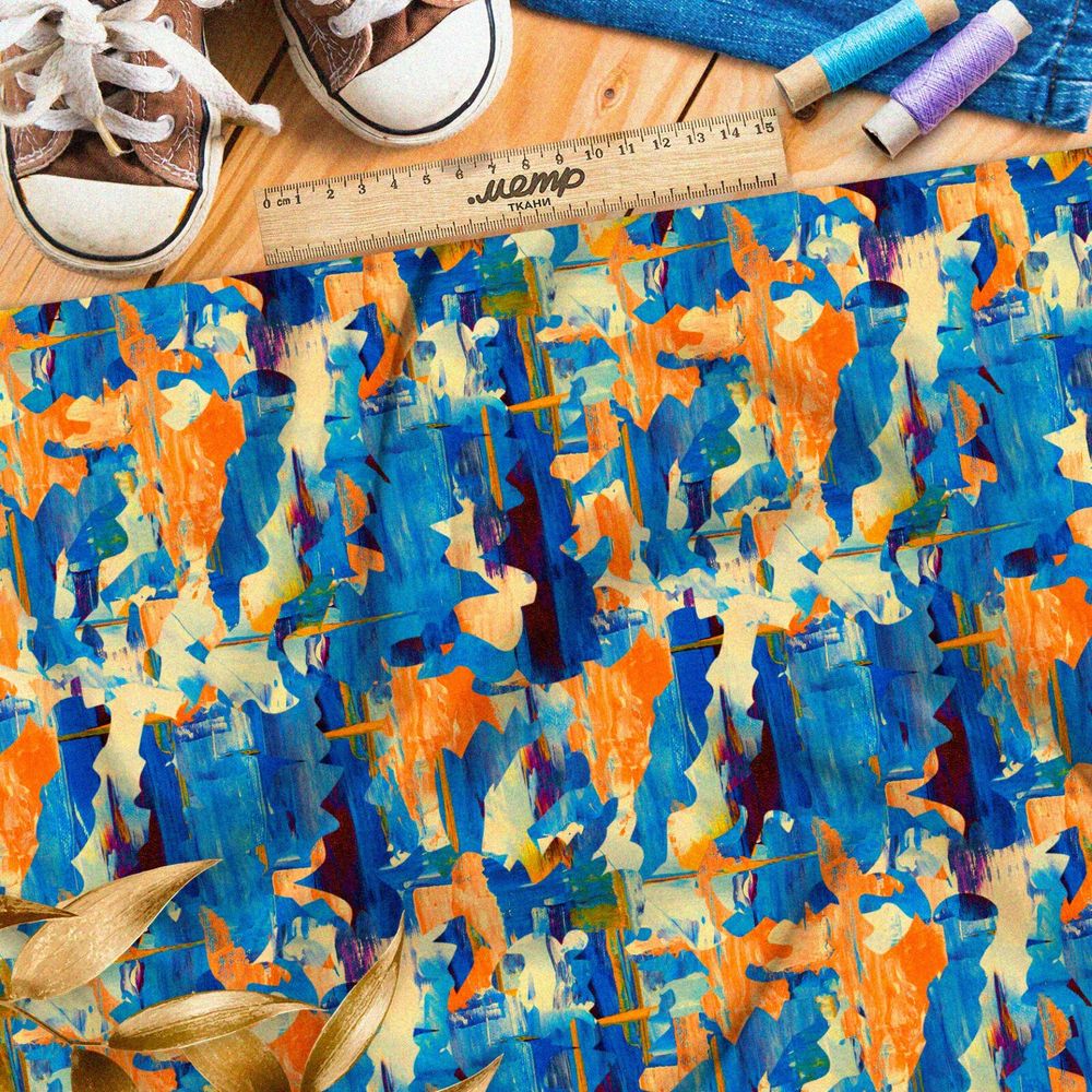 Ткань лён «королевский балет» клод моне