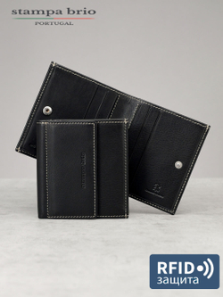 611 R - Портмоне с монетником снаружи и RFID защитой