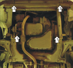 Защита картера Двигателя, КПП. 2 мм, Сталь. для Chevrolet Cavalier 1994-2004 MOTODOR.03013