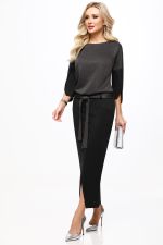 Платье трикотажное двухцветное с поясом DStrend (Акция)