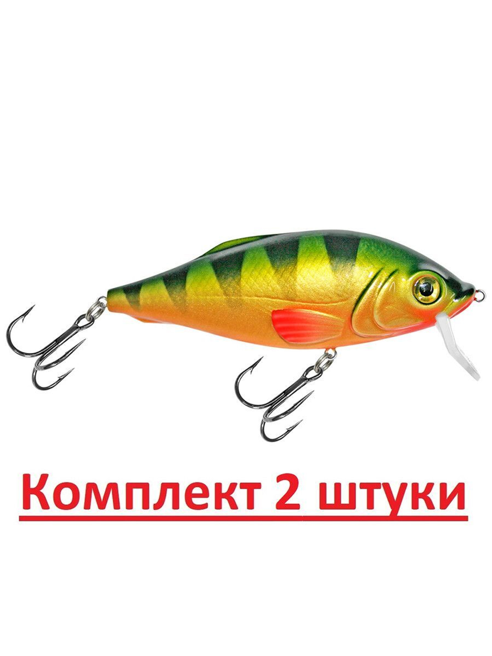 Воблер Шэд Язь 80mm, цвет 048 (окунь), 1 штука