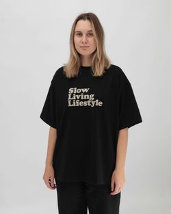 Футболка NTTR 004 Slow Living Lifetyle Черная
