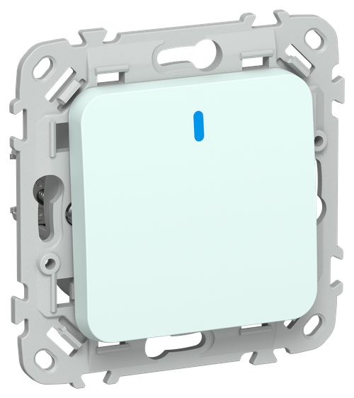 FLITE Выключатель 1-клавишный кнопочный с индикацией 10А ВС11-2-1-ФлХЛ холодный лед IEK