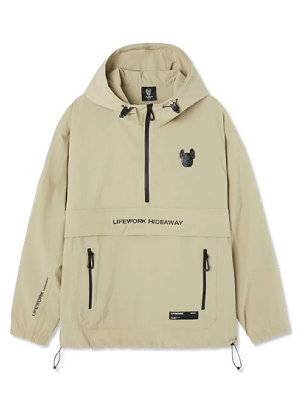 Нейлоновый анорак с капюшоном