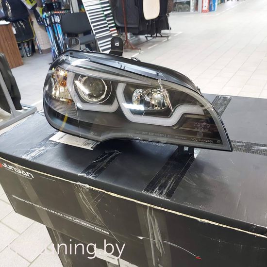 Фары передние black u-led bar hid для BMW X5 E70