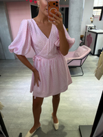 Платье Зефир розовый с ромашкой