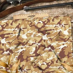 Ткань атлас коричневый милитари