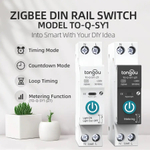 Автоматический выключатель на DIN рейку Tuya Zigbee 20А без измерения мощности - работает с Яндекс Алисой