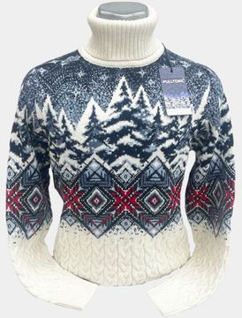 p-p 56-60. Pulltonic из шерсти и кашемира "Елочный орнамент". BATAL