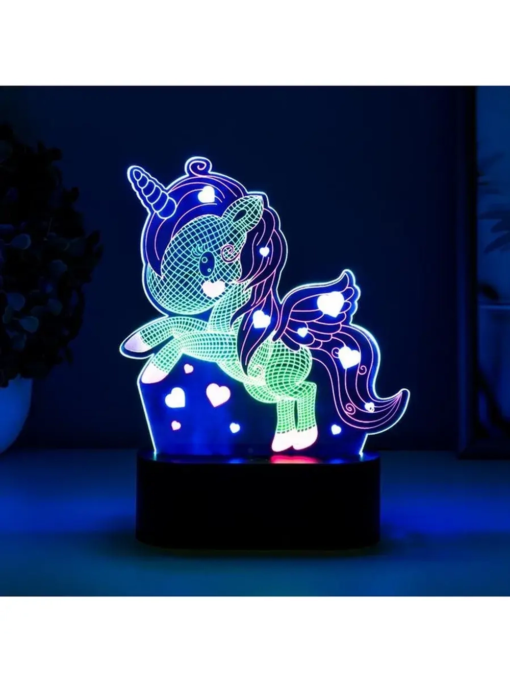 Светильник сенсорный «Единорожек» LED USB (90 см) от батарее