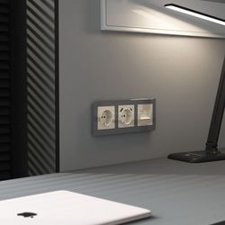 Накладка для розетки Ethernet RJ-45 Werkel айвори акрил W1191143