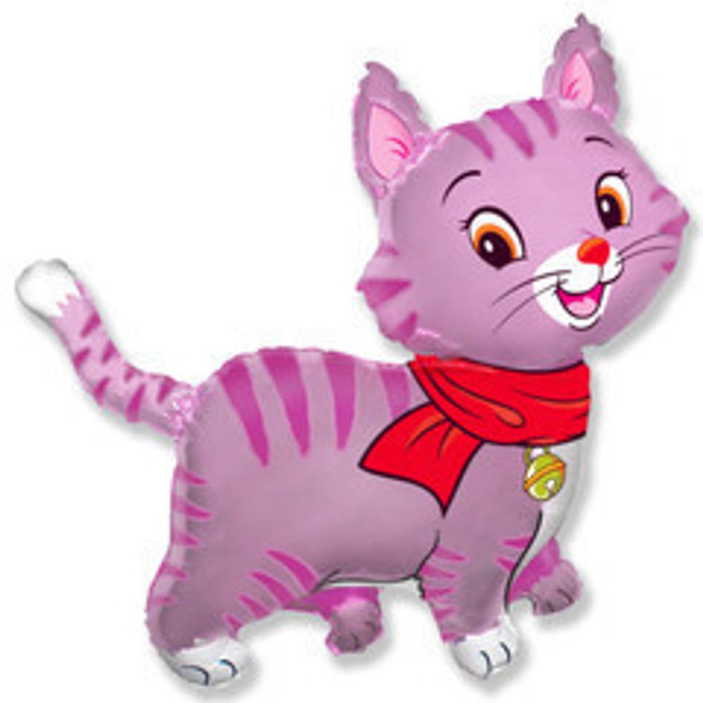F Мой милый котенок в шарфике (розовый), 37&quot;/94 см, 1 шт.