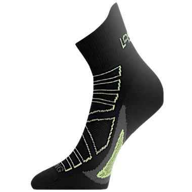 Носки Lasting RPC-906 +15°C +30°C (Лето) microfiber+polypropylene, черный с серой подошвой и зеленой полоской -