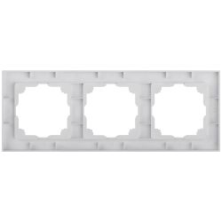 Рамка для розеток и выключателей Intro Accent 6-503-01 на 3 поста, СУ, белый | Intro