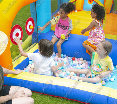 Батут для детей для дома "Веселая игра" 4*4*2,5 м