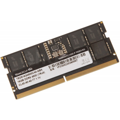 Модуль памяти NBook SO-DDR5 16GB, 4800Mhz, Team Group ELITE (TED516G4800C40-S01)