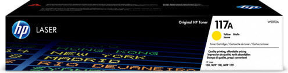 HP 117A Подлинный Желтый 1 шт W2072A