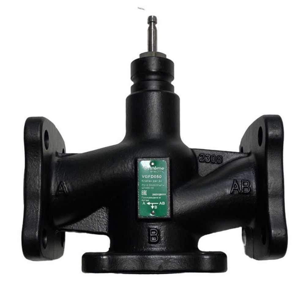 Клапан регулирующий 3-ход разд фланц PN16 DN50 31куб.м/ч -20…+130град.C SE VGFD050 Клапан регулирующий 3-ход разд фланц PN16 DN50 31куб.м/ч -20…+130град.C SE VGFD050