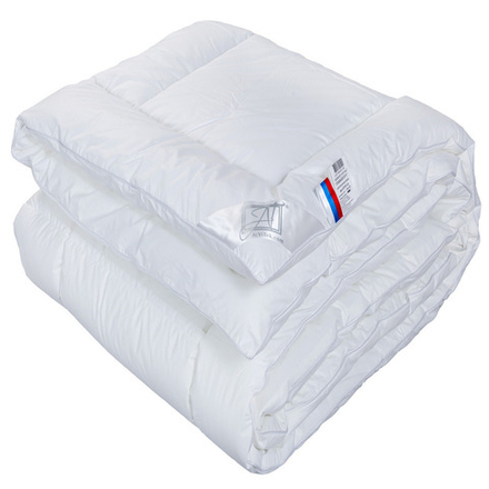 Одеяло "АВТ. ЛЕБЯЖИЙ ПУХ-PRESTIGE" зимнее, плотность 400 г/м2, цвет белый, тик (100% хлопок), Россия.