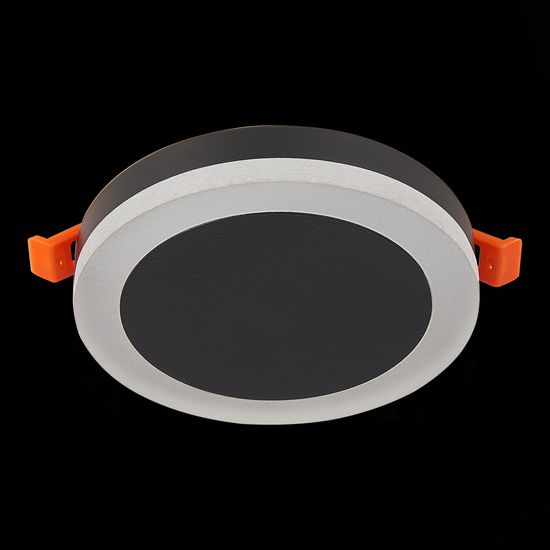 ST104.442.06 Светильник встраиваемый Черный LED 1*6W 4000K 468Lm Ra>80 120° IP20 D110xH20 170-240V Встраиваемые светильники