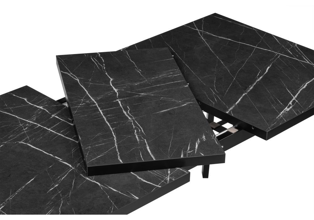 Стол Цефей 120(160)х75х75 файерстоун / черный матовый