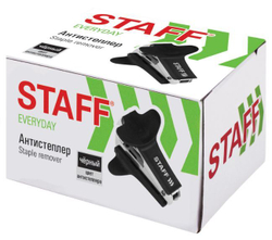 Антистеплер для скоб № 10 и № 24/6, STAFF "EVERYDAY", черный, 224628