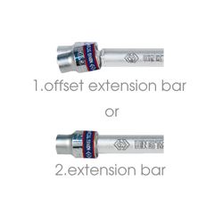 KING TONY (4293-05) Удлинитель 1/2", 125 мм, 15 градусов, с шаровым окончанием, двухпозиционный