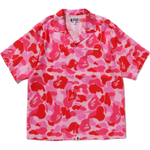 A Bathing Ape Bathing Ape Shirts Button Camouflage Hawaii Moderate Summer 0zxsrm304321q розовый