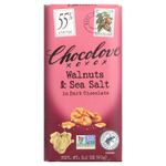 Chocolove, грецкие орехи и морская соль в темном шоколаде, 55% какао, 90 г (3,2 унции)