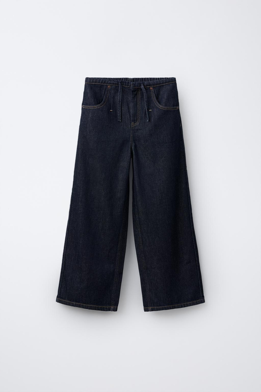 ZARA ДЖИНСЫ WIDE LEG, ЧЕРНИЛЬНО-СИНИЙ