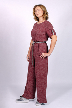 Брюки широкие 2893АП, вишневый #95В022893АП