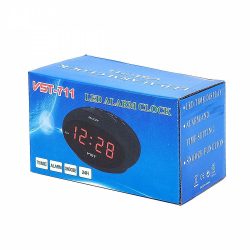 Часы-будильник электронные настольные VST711-1 красные цифры (без блока питания)