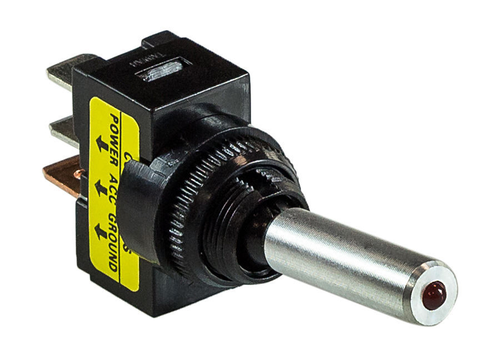 Тумблер ON-OFF 12В/16А 3P с подсветкой