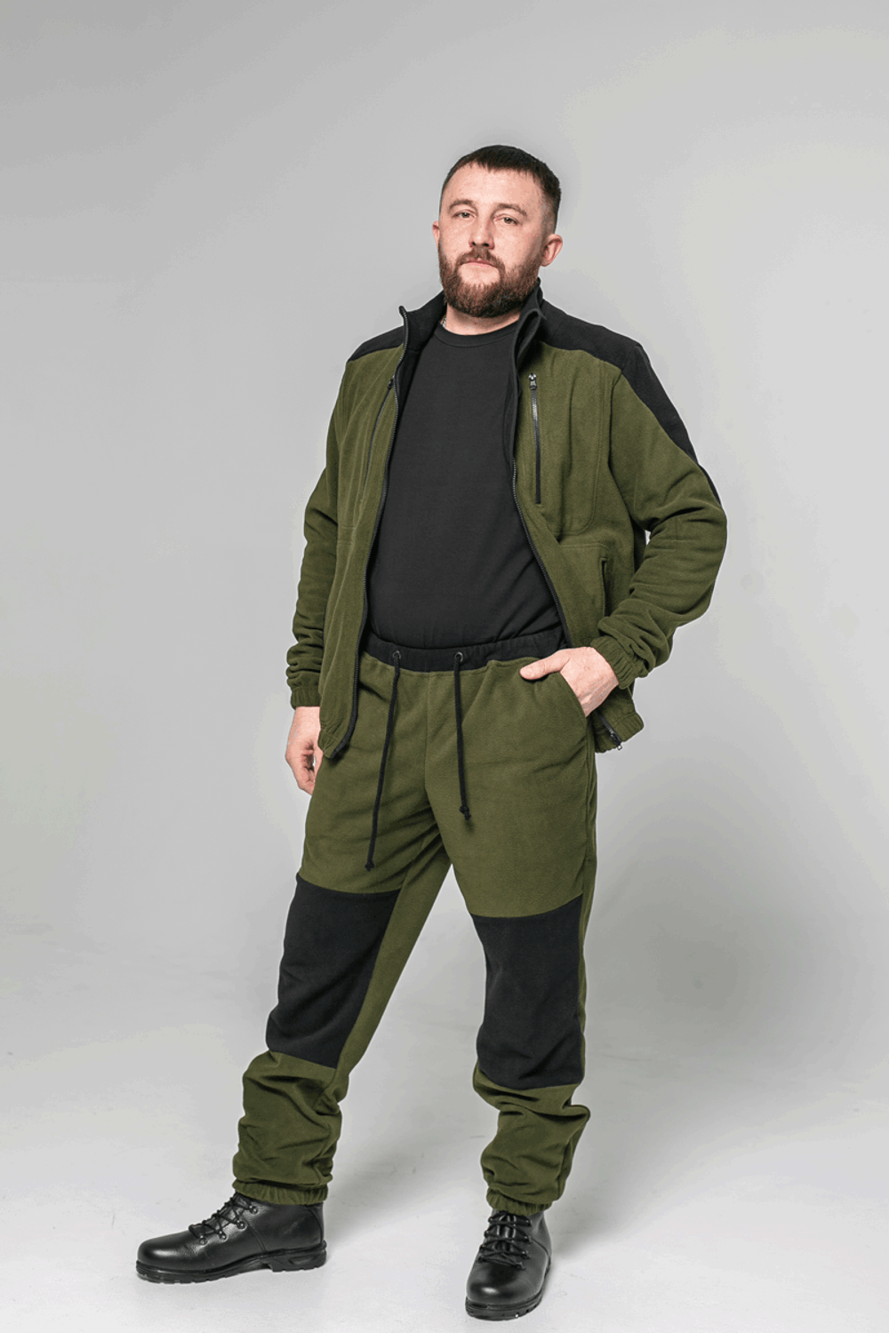 Флисовая кофта мужская комби