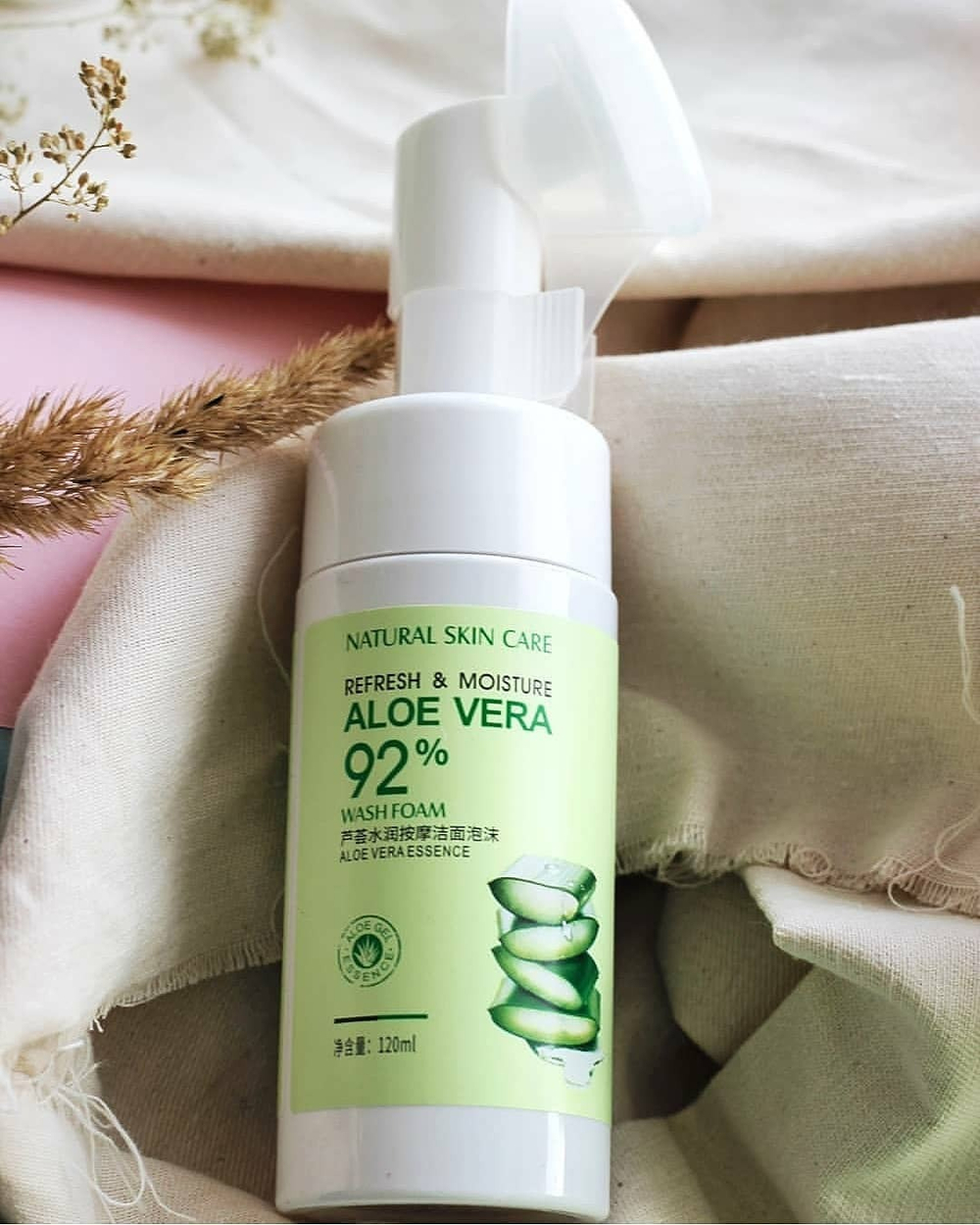 Массажная пенка для умывания с алоэ, 120мл