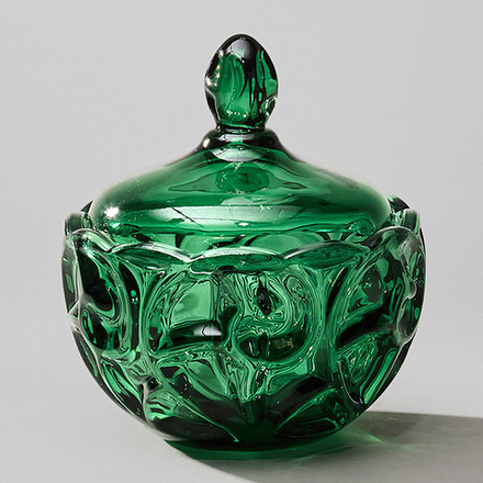 БЛЮДО С КРЫШКОЙ "ELEGIA" EMERALD 12Х12 СМ