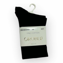 Женские гольфы из хлопка черные OROBLU GAMBALETTO DOREEN OB VOBFC13K0NP