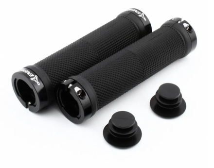 Грипсы 130мм FSD-DS12C чёрные с чёрными кольцами