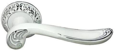 Ручка дверная "Giuseppe MH-22 белая эмаль/хром