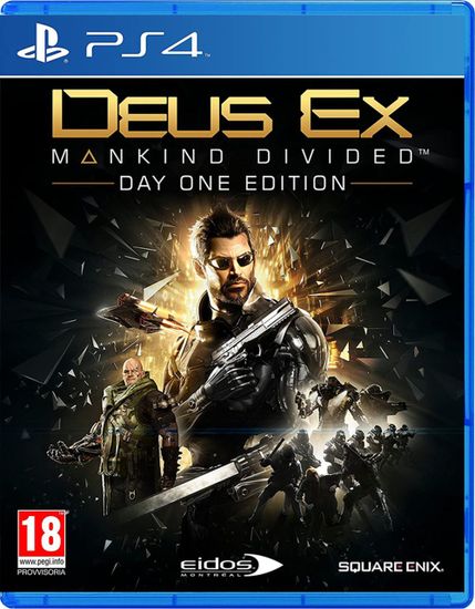 PS4 Deus EX: Mankind Divided Day One Edition (Новый, Полностью на русском языке, CUSA-01836)