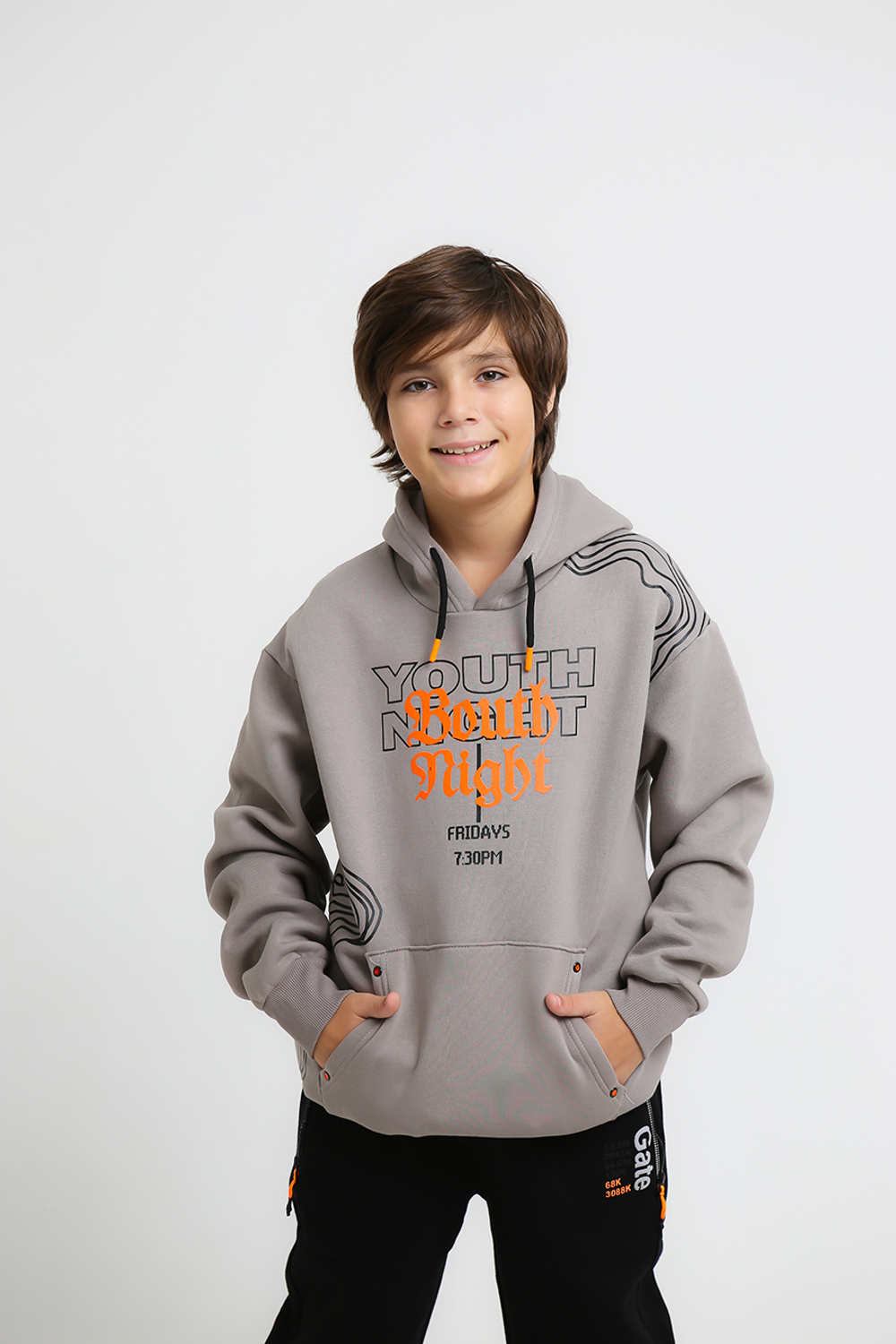 Худи дл/р с начесом с капюш. д/д Beneti (T) 7309