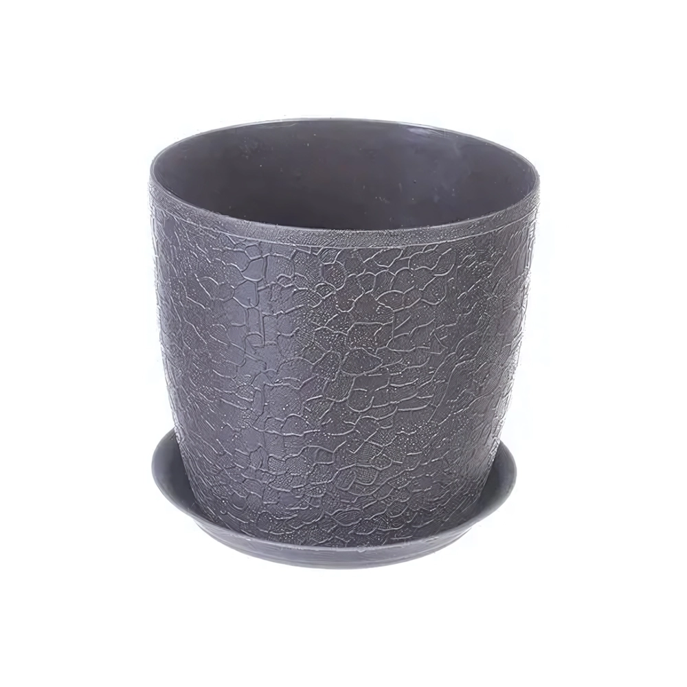 Кашпо ВЕРОНА D160мм 2,3л с подставкой Графитовый 0,145,16х0,16м