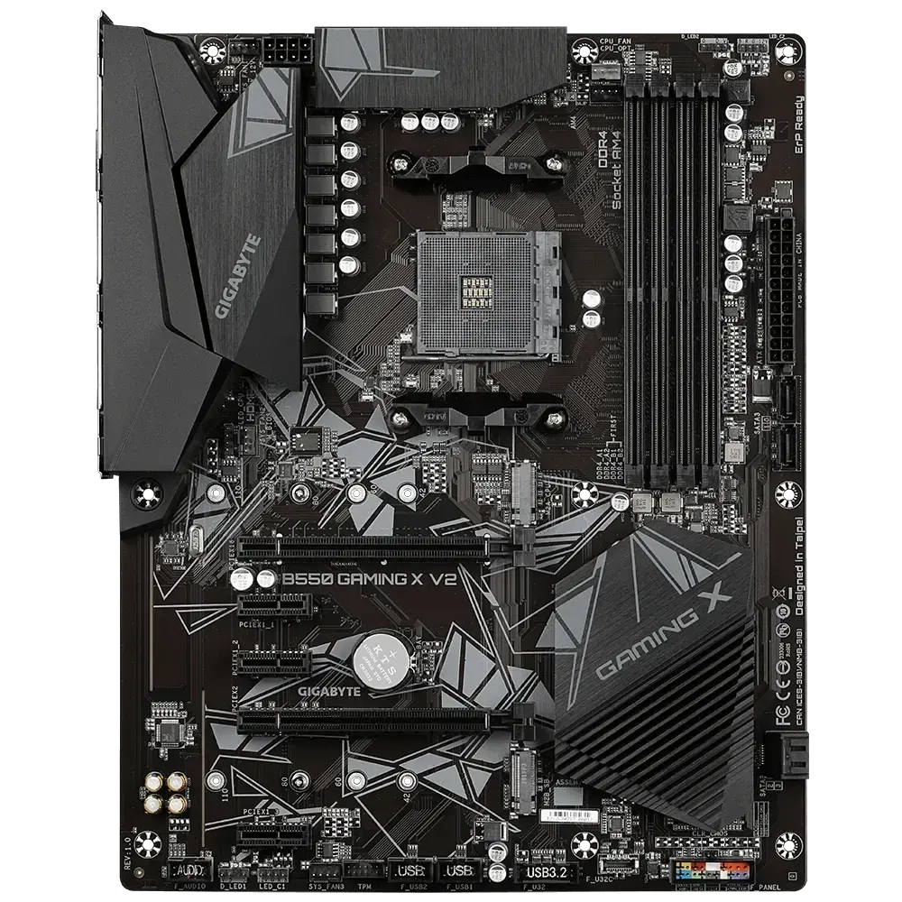 Сист.плата Gigabyte B550 GAMING X V2, B550, 4xDDR4, PCI-E4 x16, 1xM.2, 4xSATA, HDMI, LAN1GbE, BOX