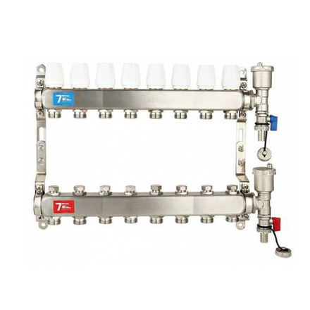 ViEiR Коллекторная группа из нерж. стали 1" х 3/4" 8 выходов VR115-08A
