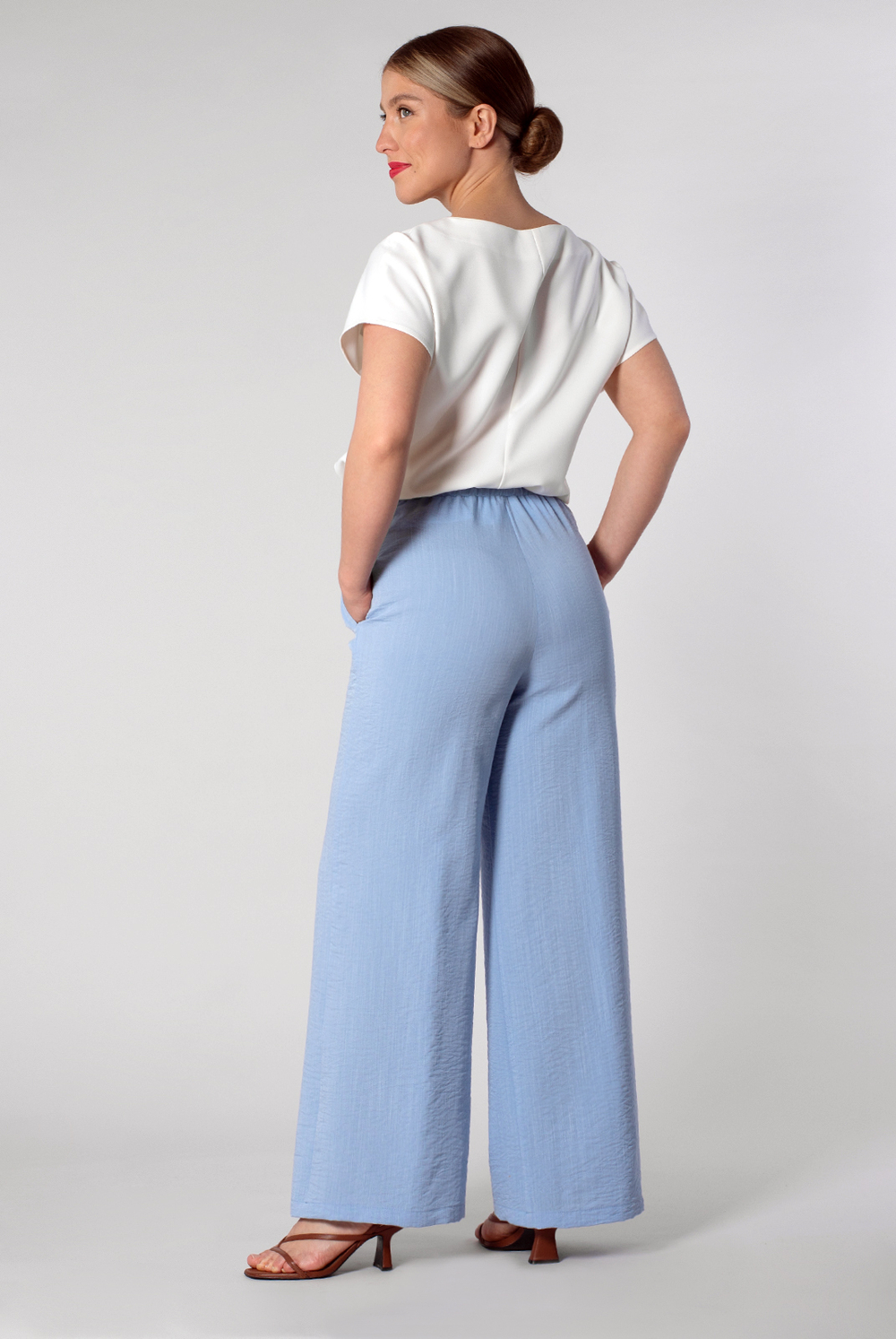 Брюки женские 4323ВП, голубой #477Гол024323ВП