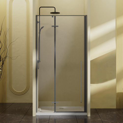 Душевая дверь Slim-N VDPH-5SN100CLGM, 1000, вороненая сталь , стекло прозрачное