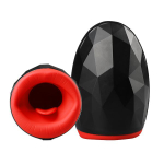 Мастурбатор-ротик Ninja 1 с вибрацией и нагревом (Цвет: черный с красным)