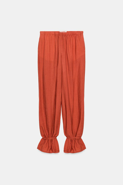 ZARA БРЮКИ-БАГГИ, ЦВЕТ ЖЖЕНОГО АПЕЛЬСИНА