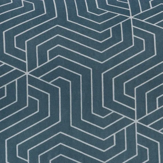 Постельное бельё 1,5сп Экономь и Я «Синяя геометрия» 143х215см, 145х214см, 50х70см-1 шт 60г/м2 микрофибра